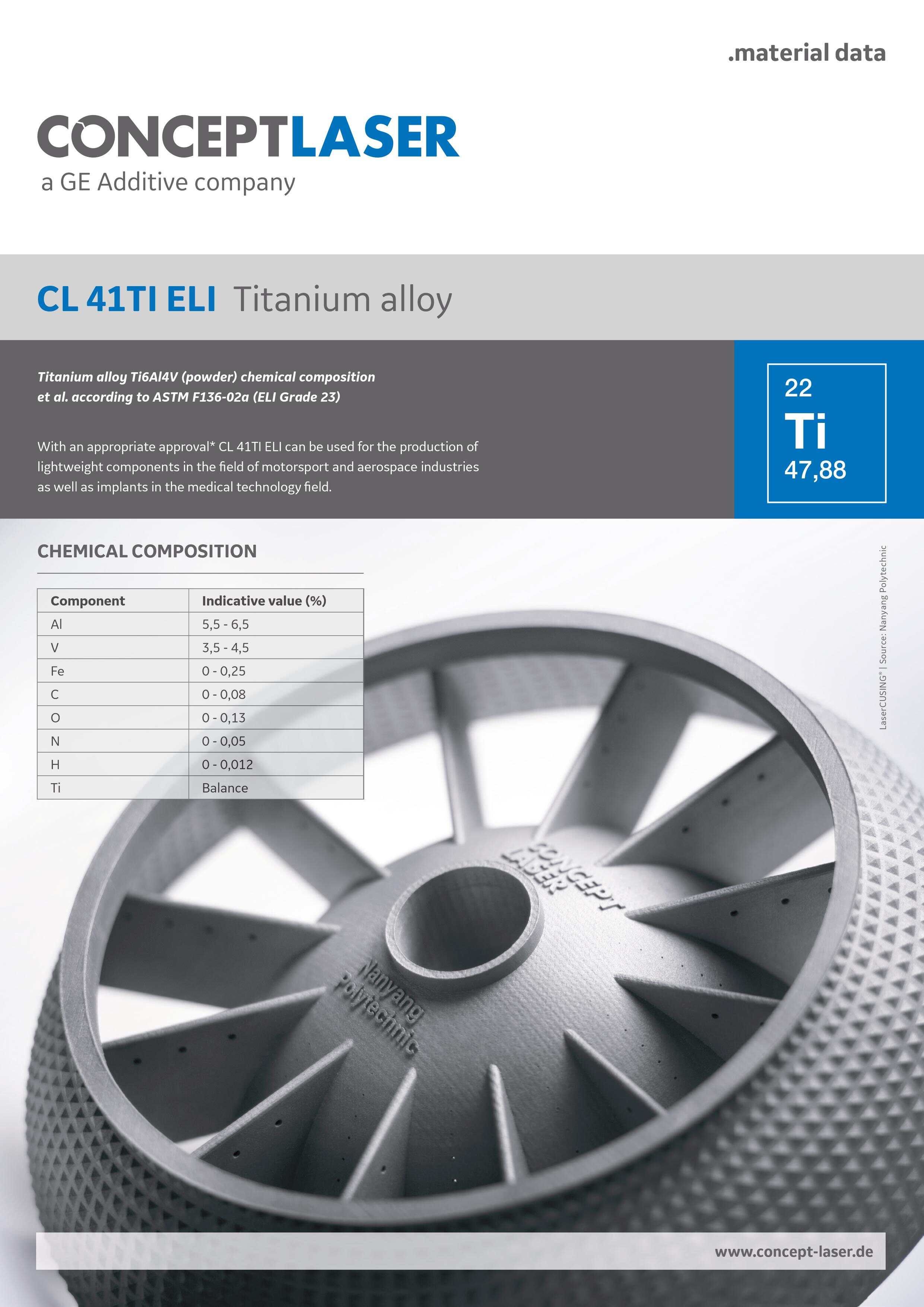 鈦合金3D打印材料