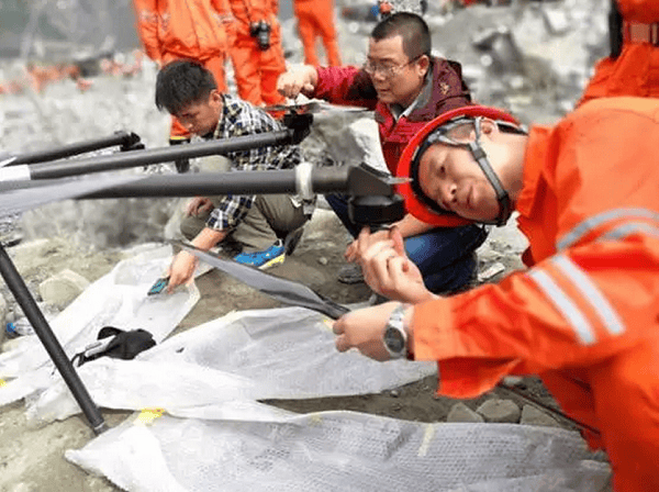 激光三維無人機勘察茂縣山體垮塌現場