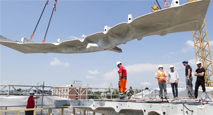 蘇黎世理工學院為DFAB House建造80平方米的3D打印天花板