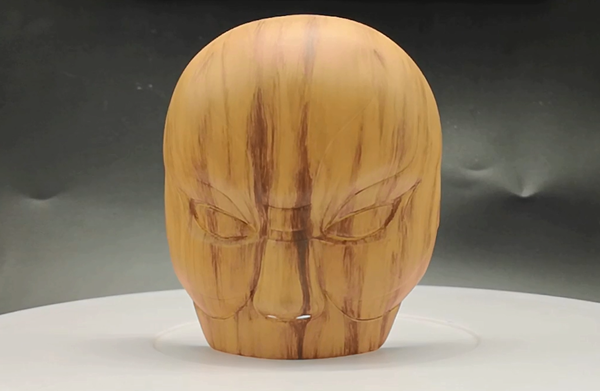 魔猴网3D打印案列：3D打印木质纹理面具