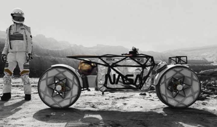 德國(guó)設(shè)計(jì)了首款月球概念電動(dòng)摩托車(chē)，采用3D打印車(chē)輪