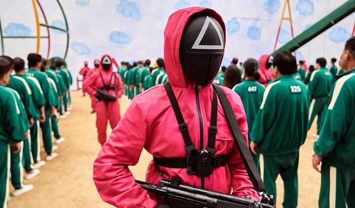 《魷魚游戲》紅衣人面具3D模型建模過程！附模型下載