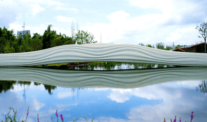 成都驛馬河公園3D打印“流云橋”開放迎客