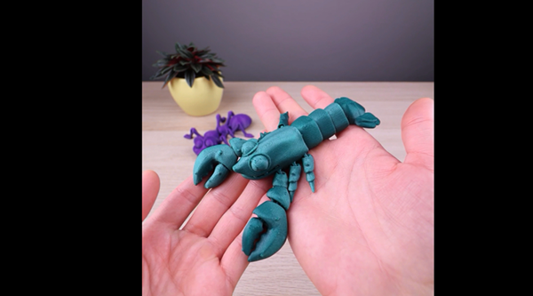 3D打印全关节小龙虾，能爆炒一盘就好了 - 图片
