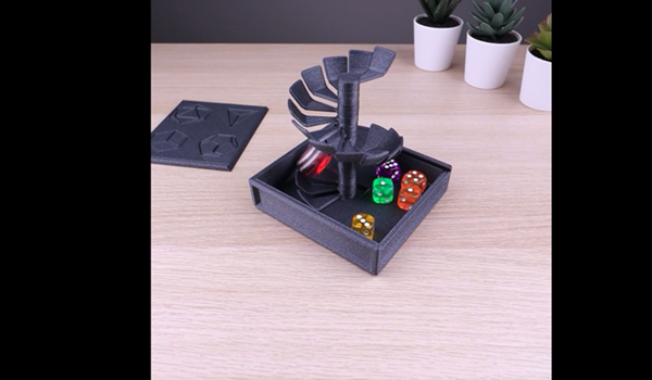 骰子神器！3D打印骰子收纳玩乐一体模型 - 图片