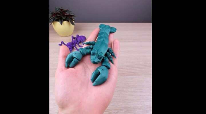 逼真！3D打印小龍蝦