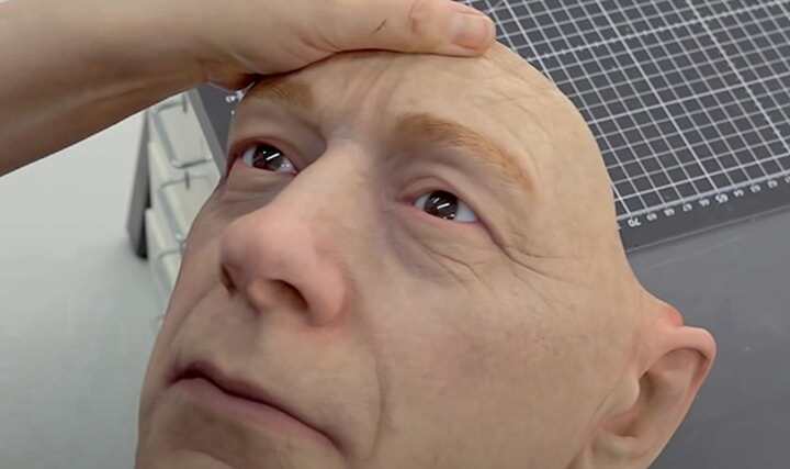 規(guī)模3D打印量產(chǎn)逼真人形機(jī)器人，皮膚毛孔都看得出