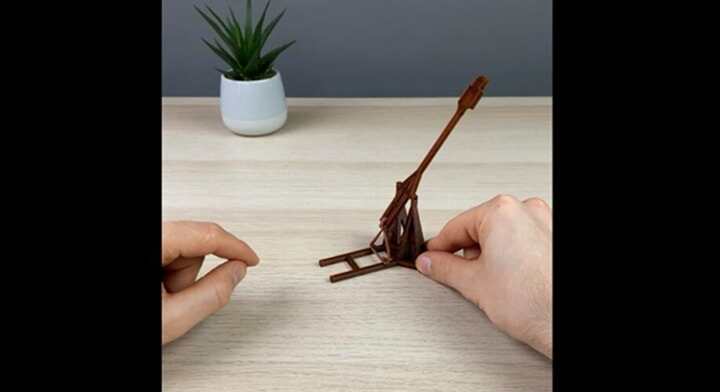 3D打印桌面彈射器玩具