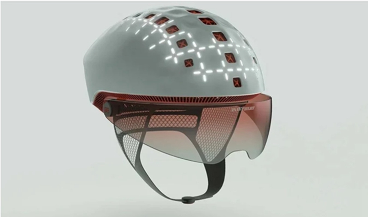 3D打印带气囊的智能自行车头盔