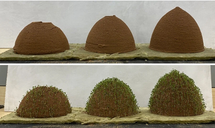 3D打印土壤混合物材料开发生物建筑