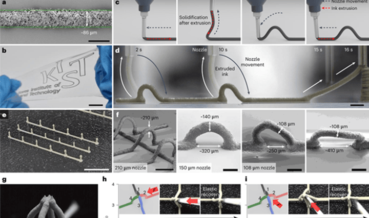 KIST研發(fā)出導(dǎo)電彈性墨水，可實現(xiàn)3D打印自支撐結(jié)構(gòu)