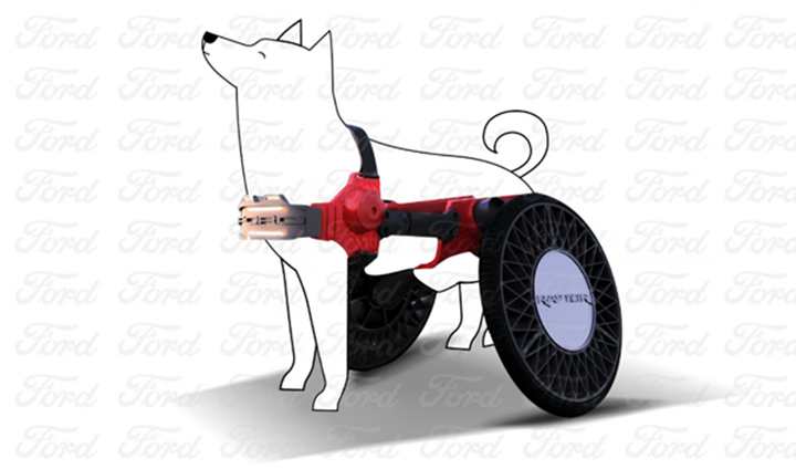 福特推出免费 3D 打印狗轮椅