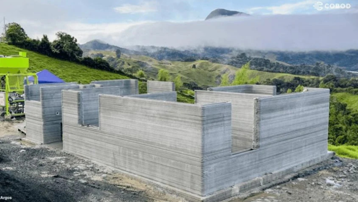 在哥伦比亚山区，一座社会住房单元已成功通过3D打印技术制造完成