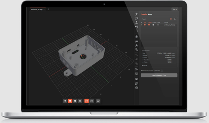 Creallo推出免费3D模型查看器Atlas：支持13种文件格式，内置成本估算功能