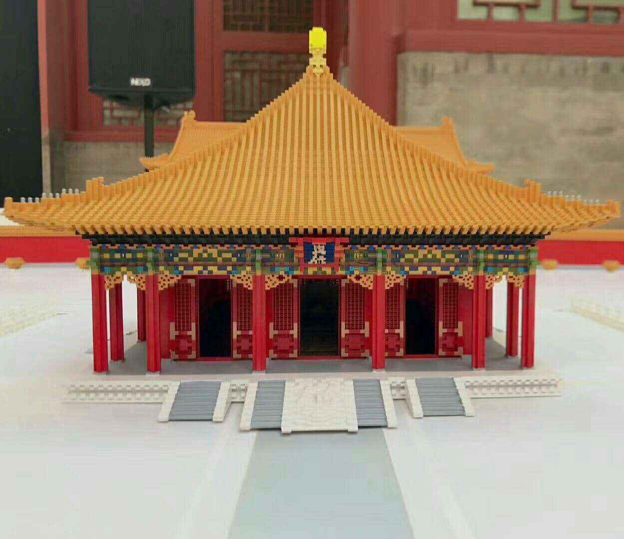 魔猴打印故宫的三大殿,模型在《minecraft》我的世界里建造