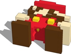 超级玛丽3D模型 积木模型三维设计创意玩具